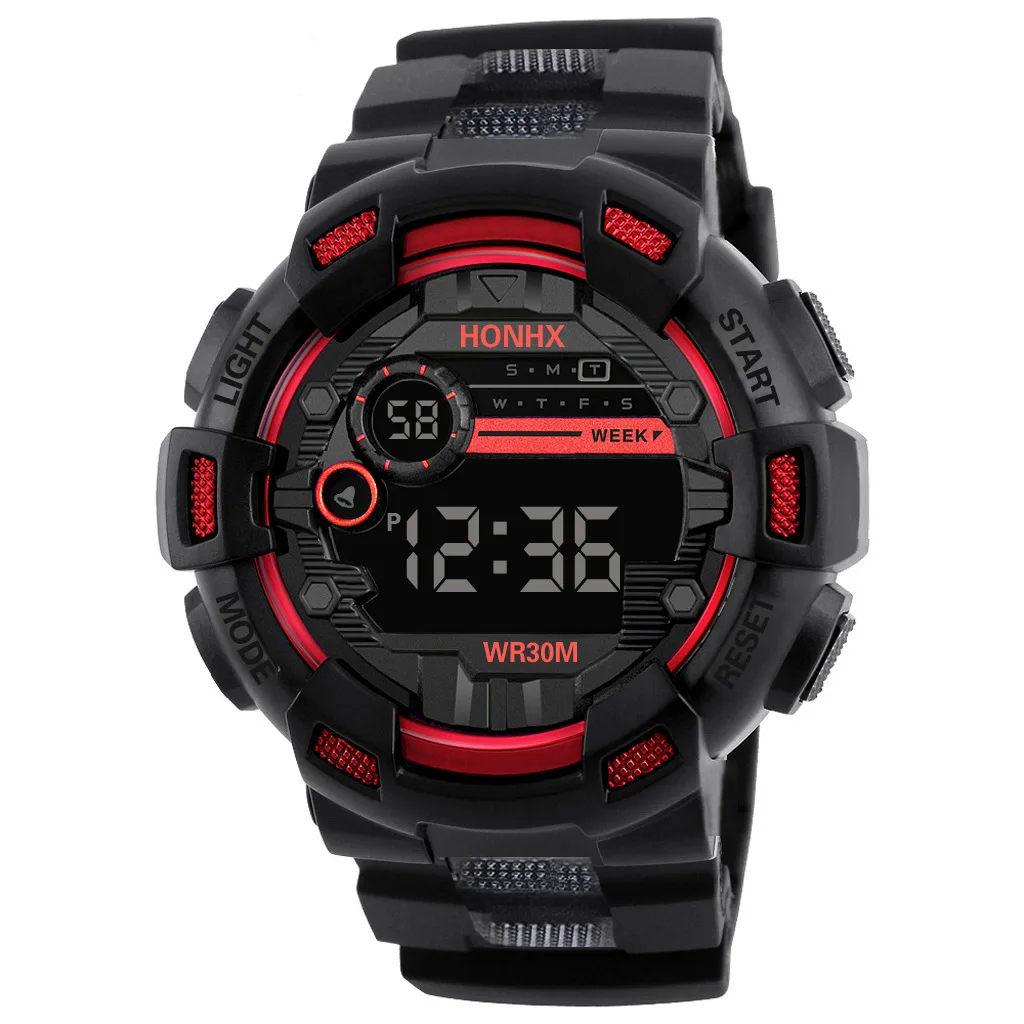 Military Men Watch Men's Digital Watches Sports Electronic Wristwatch 50MM Large Dial Clock Waterproof Sport Watch for Boy Child