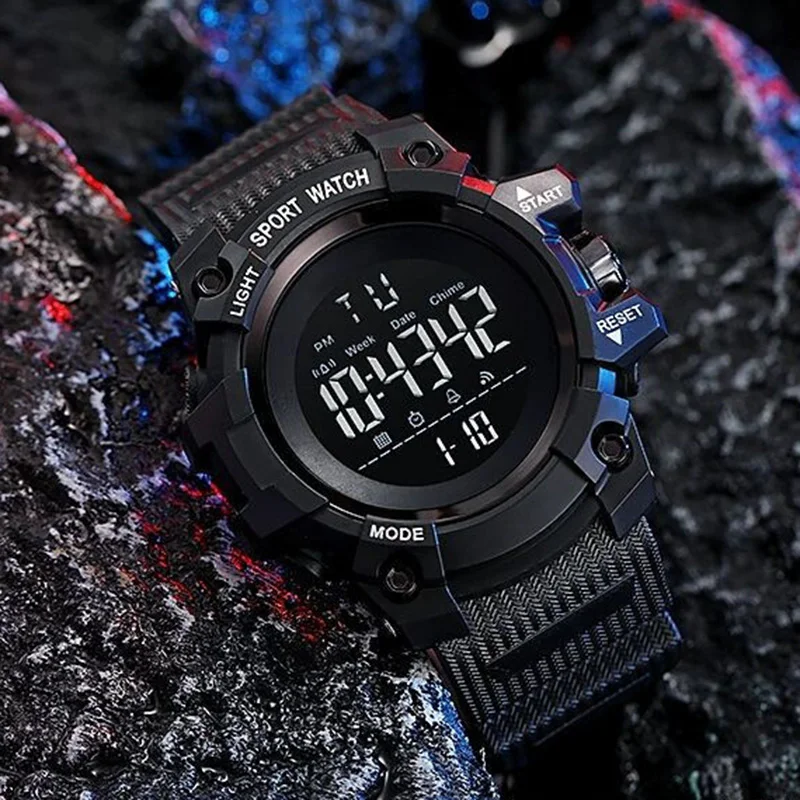 Military Men Watch Men's Digital Watches Sports Electronic Wristwatch 50MM Large Dial Clock Waterproof Sport Watch for Boy Child
