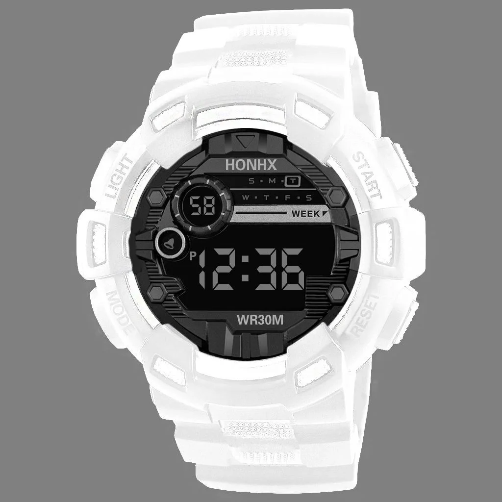 Military Men Watch Men's Digital Watches Sports Electronic Wristwatch 50MM Large Dial Clock Waterproof Sport Watch for Boy Child