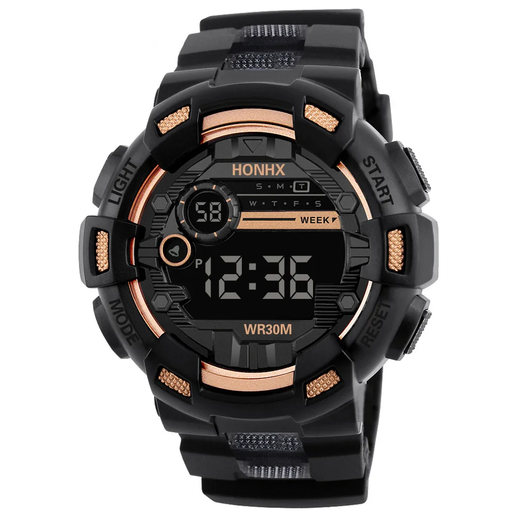 Military Men Watch Men's Digital Watches Sports Electronic Wristwatch 50MM Large Dial Clock Waterproof Sport Watch for Boy Child