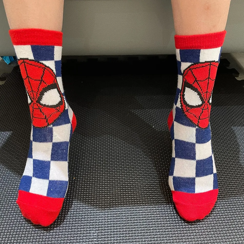 5 Pairs Anime Children's Socks Kawaii Soft Kids Boys Socks Middle Tube Cartoon Baby Socks Birthday Christmas Gift 2-9 Years Old