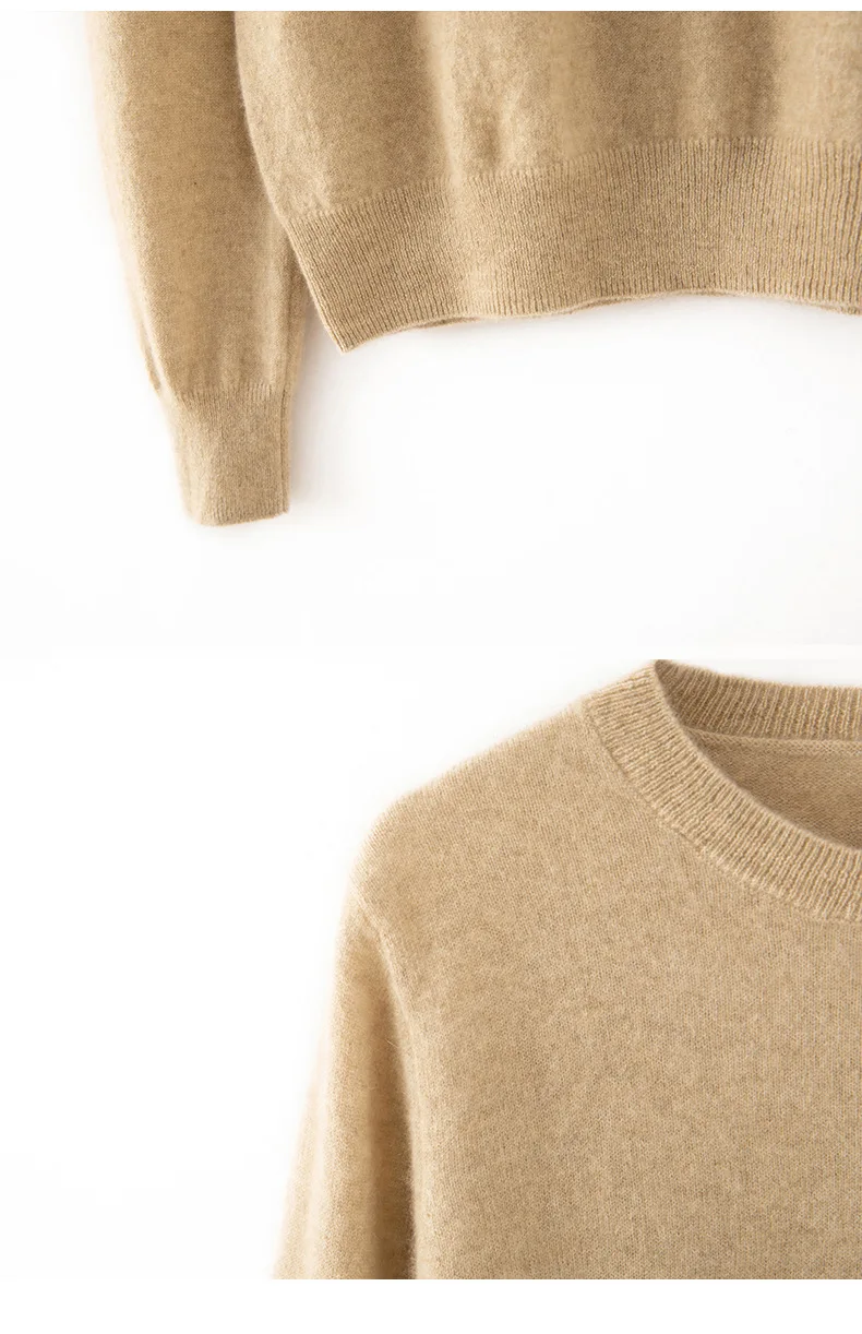 Premium 100% Merino Wool Knitted Sweater Women 2026 Autumn Winter Lightweight Warm Jumper Classic O-neck Long Sleeve Pullovers