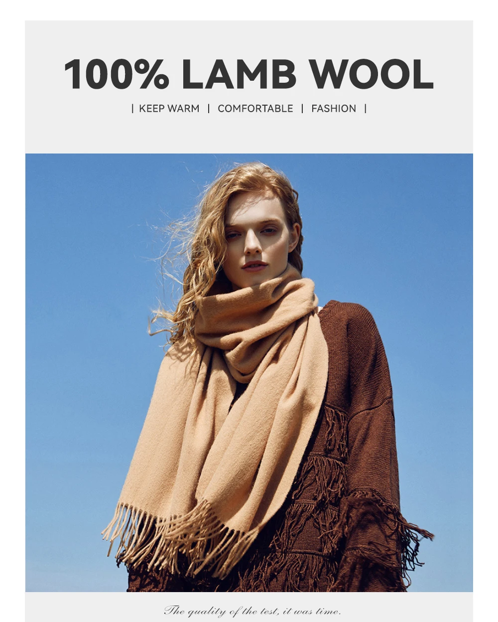 Solidlove Wool Winter Scarf Women Scarves Adult Scarves for Ladies 100% Wool Scarf Women Fashion Cashmere Poncho Wrap