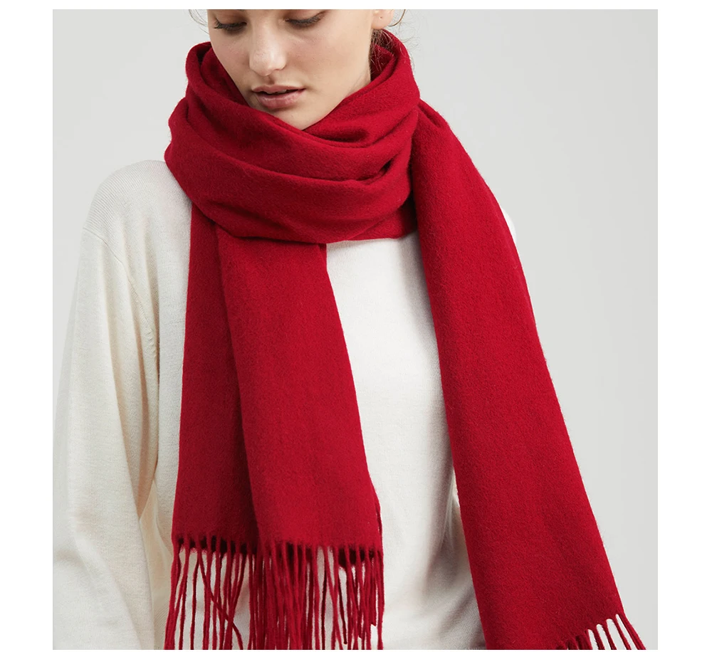Solidlove Wool Winter Scarf Women Scarves Adult Scarves for Ladies 100% Wool Scarf Women Fashion Cashmere Poncho Wrap