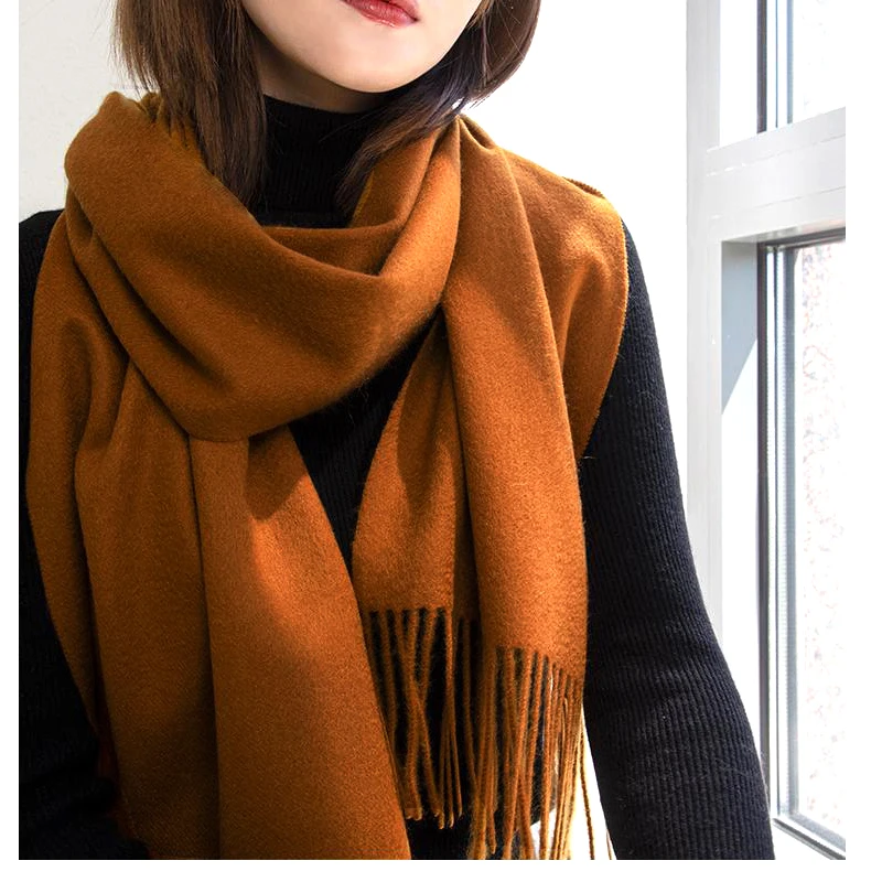 Solidlove Wool Winter Scarf Women Scarves Adult Scarves for Ladies 100% Wool Scarf Women Fashion Cashmere Poncho Wrap