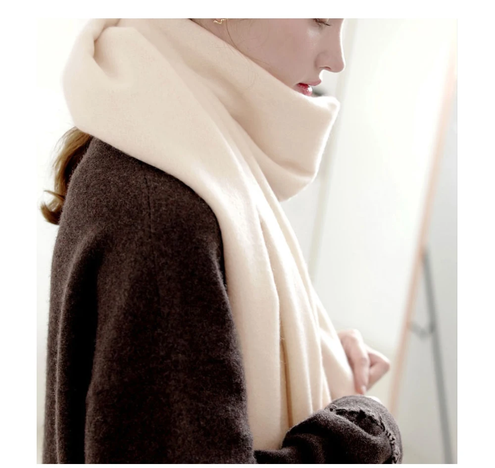 Solidlove Wool Winter Scarf Women Scarves Adult Scarves for Ladies 100% Wool Scarf Women Fashion Cashmere Poncho Wrap