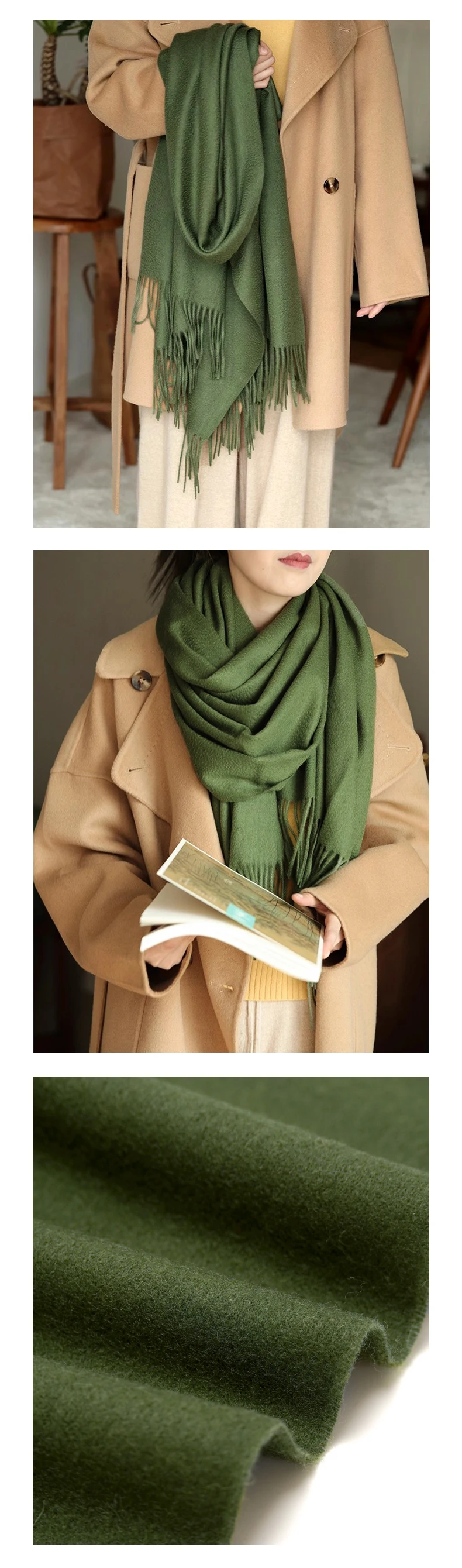 Solidlove Wool Winter Scarf Women Scarves Adult Scarves for Ladies 100% Wool Scarf Women Fashion Cashmere Poncho Wrap