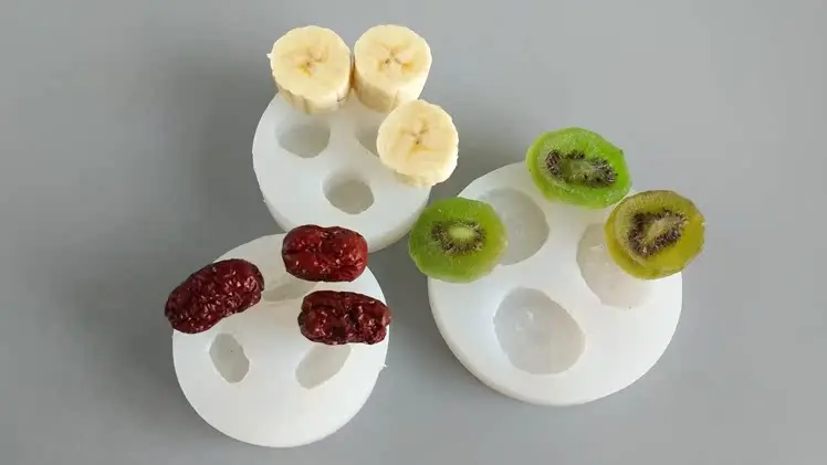 3d Fruit Silicone Molds Banana Slices Kiwi Dried Jujube Fruit Fondant Cake Chocolate Mould Cake Decoration DIY Resin Molds