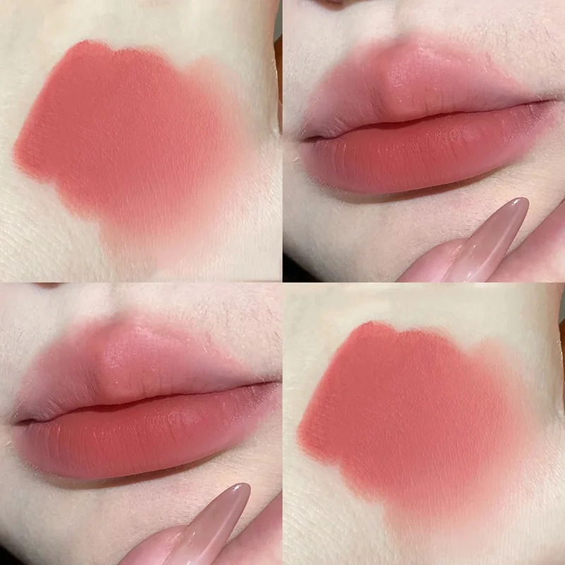 Waterproof and Easy To Color Matte Velvet Almond Nude Coffee Lipstick Lasting Do Not Stick To The Cup Lipstick Makeup Cosmetics