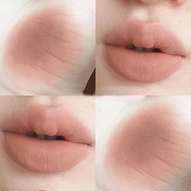Waterproof and Easy To Color Matte Velvet Almond Nude Coffee Lipstick Lasting Do Not Stick To The Cup Lipstick Makeup Cosmetics
