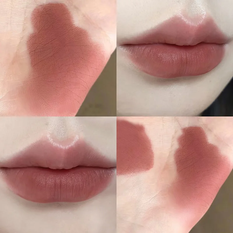 Waterproof and Easy To Color Matte Velvet Almond Nude Coffee Lipstick Lasting Do Not Stick To The Cup Lipstick Makeup Cosmetics