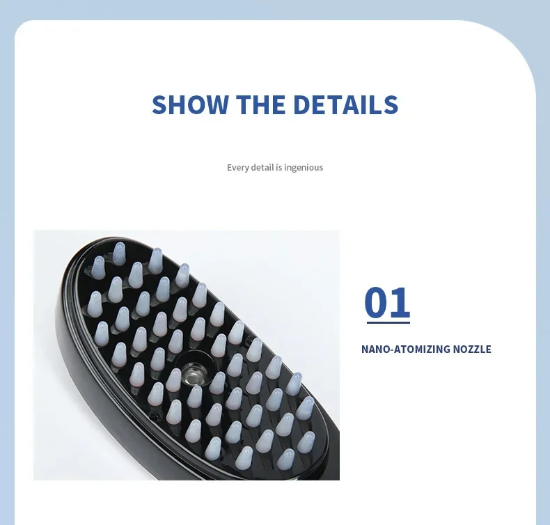 Electric Spray Massage Comb Hair Growth Vibration Head Massager Brush LED Anti Hair Loss Scalp Liquid Medicine Atomizing Comb