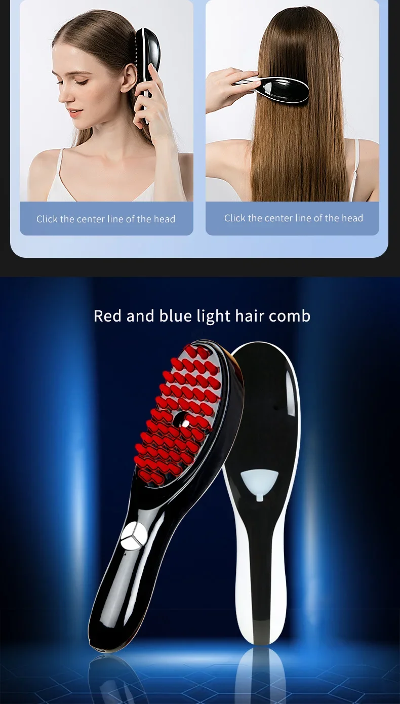 Electric Spray Massage Comb Hair Growth Vibration Head Massager Brush LED Anti Hair Loss Scalp Liquid Medicine Atomizing Comb