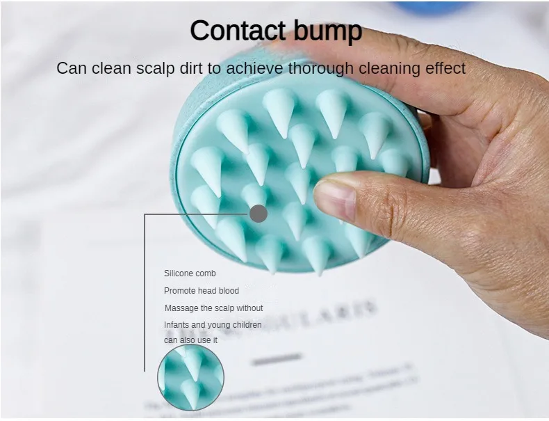 Head Cleansing and Massage Wet and Dry Scalp Massage Brush Soft Massage Cushioned Airbag Non-invasive Scalp Deep Conditioning