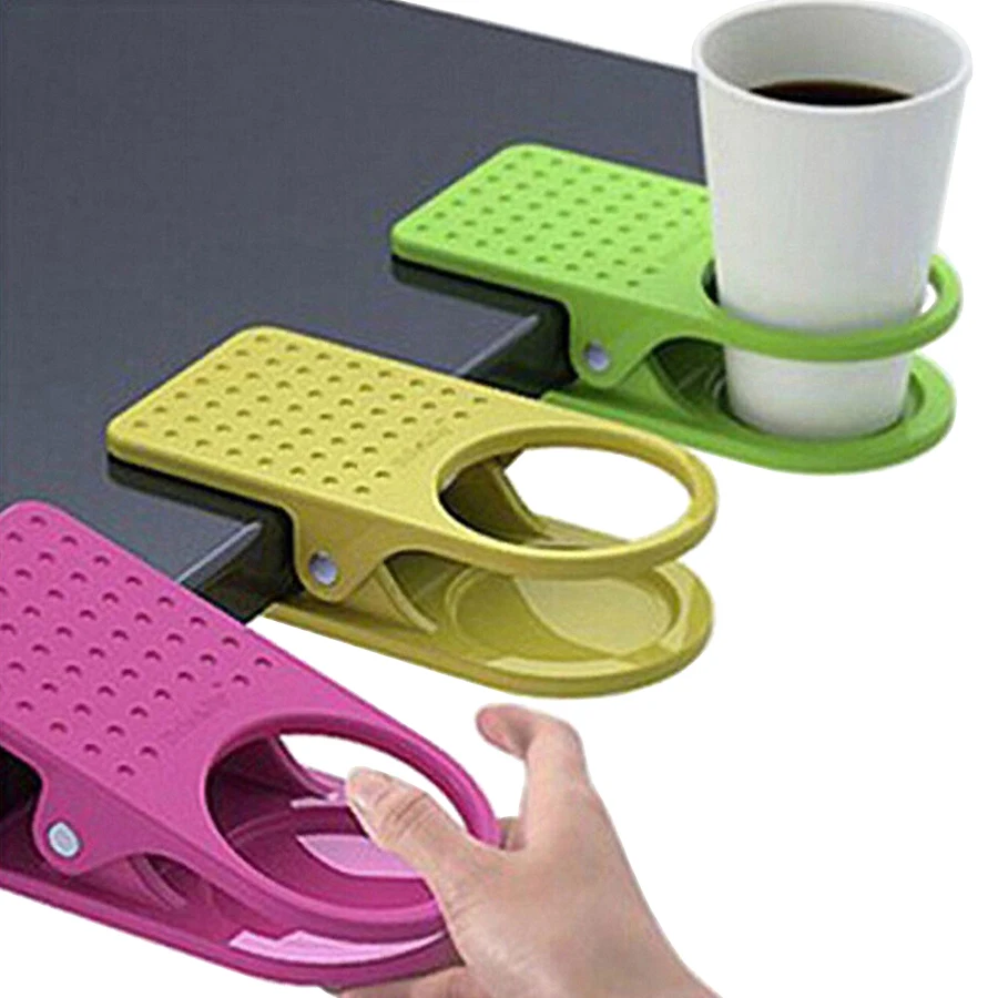 Desktop Tea Accessories Coffee Mug Holder Clip Cup Cans Drink Folder Home Office Desk Table Organization