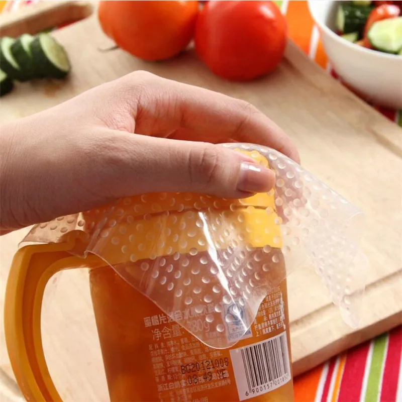 4Pcs Silicone Bowl Covers Food Fresh Keeping Wrap Reusable Silicone Wrap Seal Lid Cover Stretch Vacuum Food Wrap Kitchen Accs