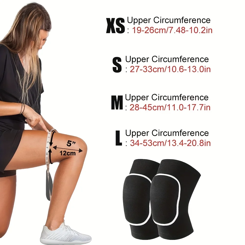 1Pair Sports Knee Pads Breathable Dancing Volleyball Soccer Patella Brace Support Unisex Gym Fitness Yoga EVA Sponge Kneepad