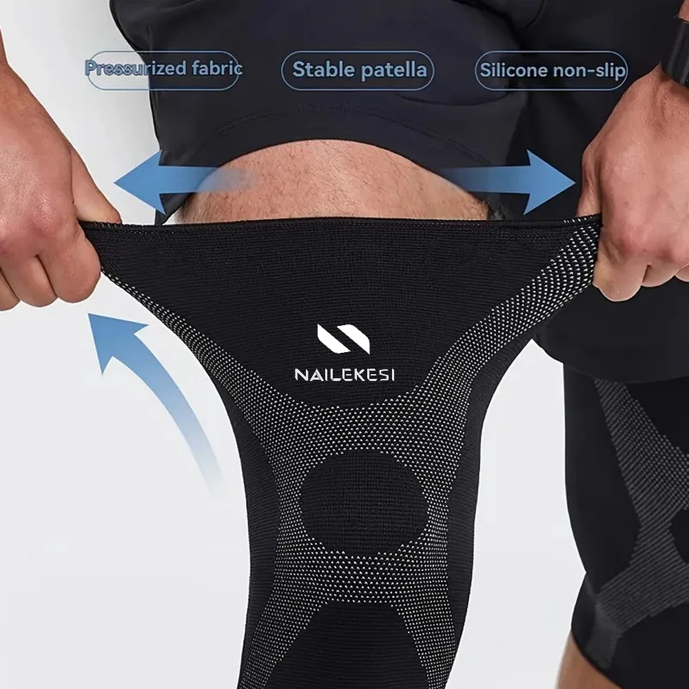 2pcs Plus Size Knee Pads Compression Knee Support for Obese Men Women Heavy-Duty Anti-slip Arthritis Relief Fitness Knee Cover