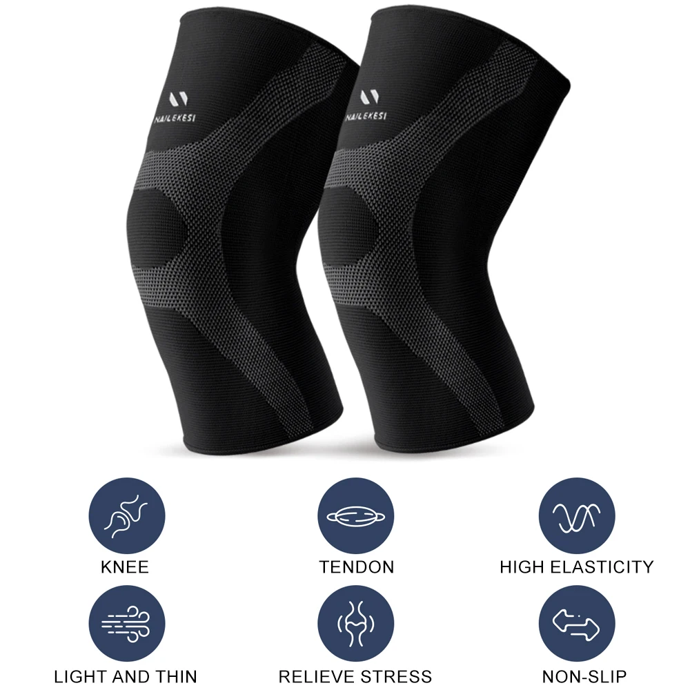 2pcs Plus Size Knee Pads Compression Knee Support for Obese Men Women Heavy-Duty Anti-slip Arthritis Relief Fitness Knee Cover