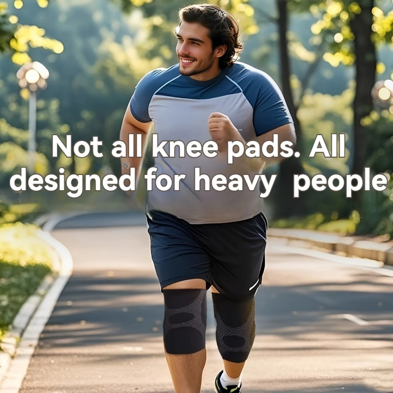 2pcs Plus Size Knee Pads Compression Knee Support for Obese Men Women Heavy-Duty Anti-slip Arthritis Relief Fitness Knee Cover