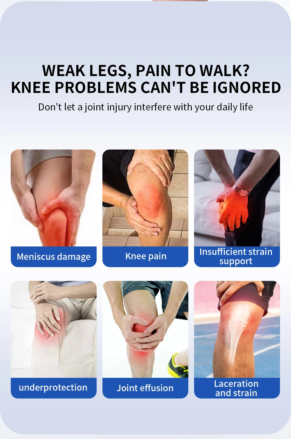 1PCS Adjustable Sports Knee Pad Knee Pain Relief Patella Stabilizer Brace Support for Hiking Soccer Basketball Running Sport