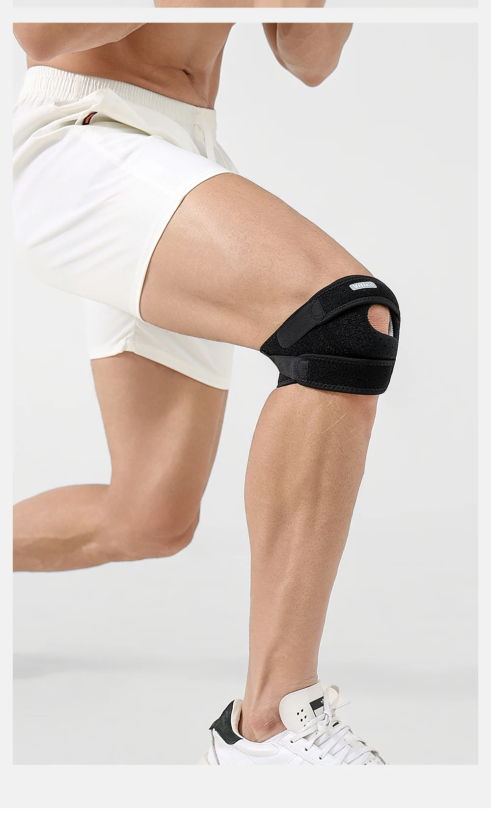 Dual adjustable patellar tendon support sleeve, suitable for meniscus, osteoarthritis, orthopedics, and athlete knee support
