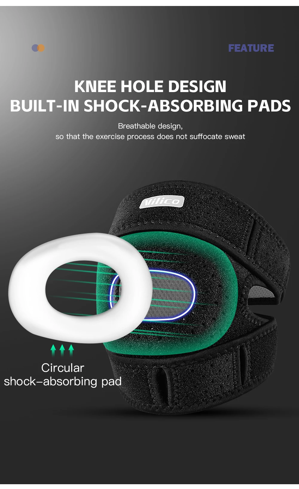 Dual adjustable patellar tendon support sleeve, suitable for meniscus, osteoarthritis, orthopedics, and athlete knee support