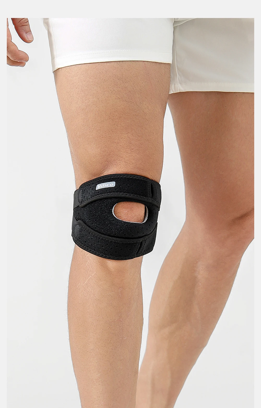Dual adjustable patellar tendon support sleeve, suitable for meniscus, osteoarthritis, orthopedics, and athlete knee support