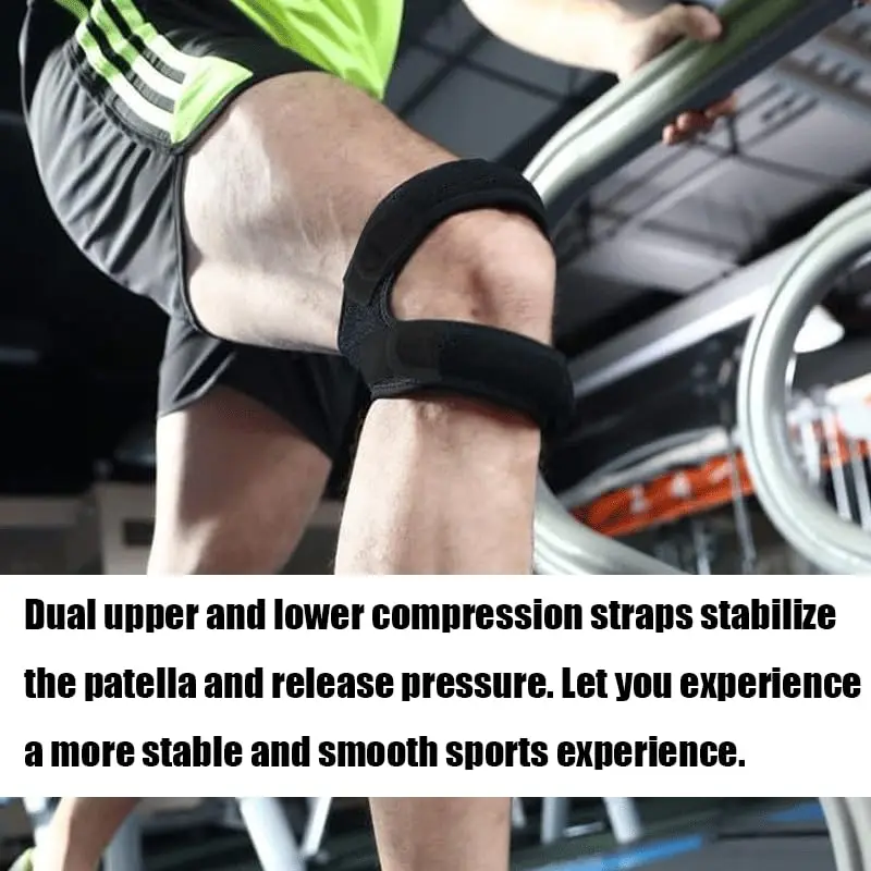1/2pcs Patella Knee Strap Professional Anti-Slip Adjustable Knee Stabilizer Pads Basketball Running Jumping Knee Wrap Band