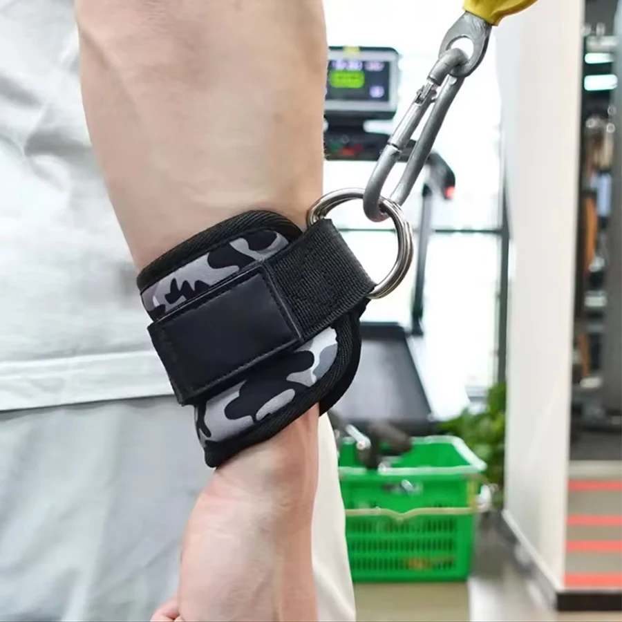 Adjustable Padded Ankle Wrist Cuffs Padded Straps D-Ring Glute Kickback for Cable Machine, Ideal for Glutes Exercises