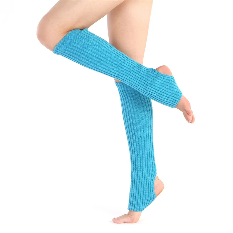 Lolita Long Socks Woman Yoga Leg Warmers Knitted Warm Foot Cover Winter Dance Ballet Exercising Fitness Crochet Socks Boot Cuffs