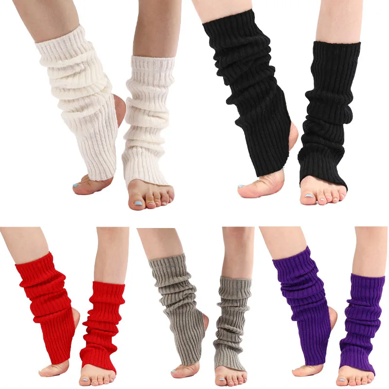Winter Knitted Leg Warmers for Women Girls Female Boot Socks Yoga Warm Leg Cover for Gym Fitness Dance Stretching Warm