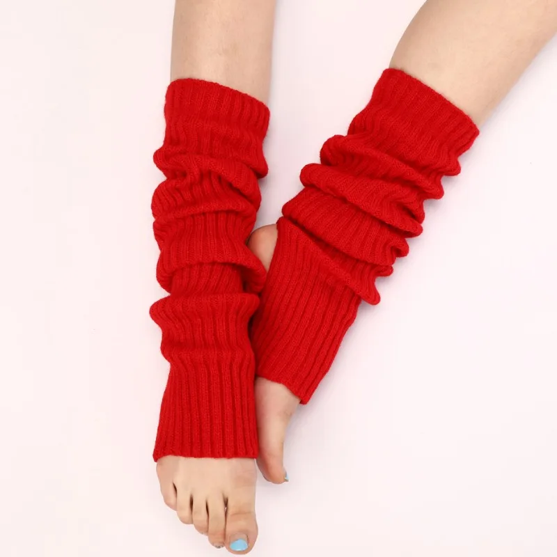 Winter Knitted Leg Warmers for Women Girls Female Boot Socks Yoga Warm Leg Cover for Gym Fitness Dance Stretching Warm