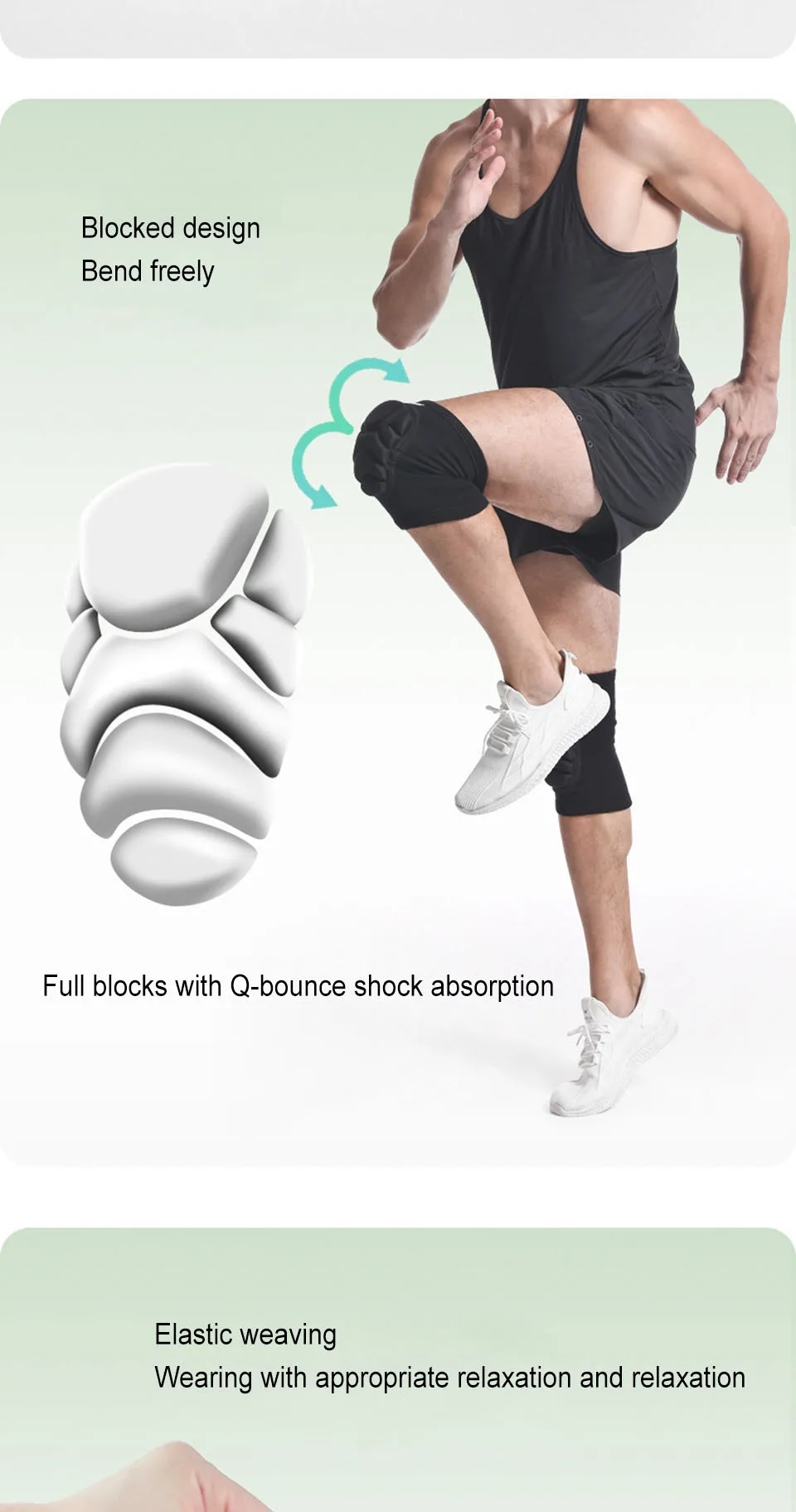 AOLIKES New Knee Pads, Anti-Slip Collision Avoidance Kneepads with Thick EVA Foam, for Volleyball, Football Dance Knee Sleeve