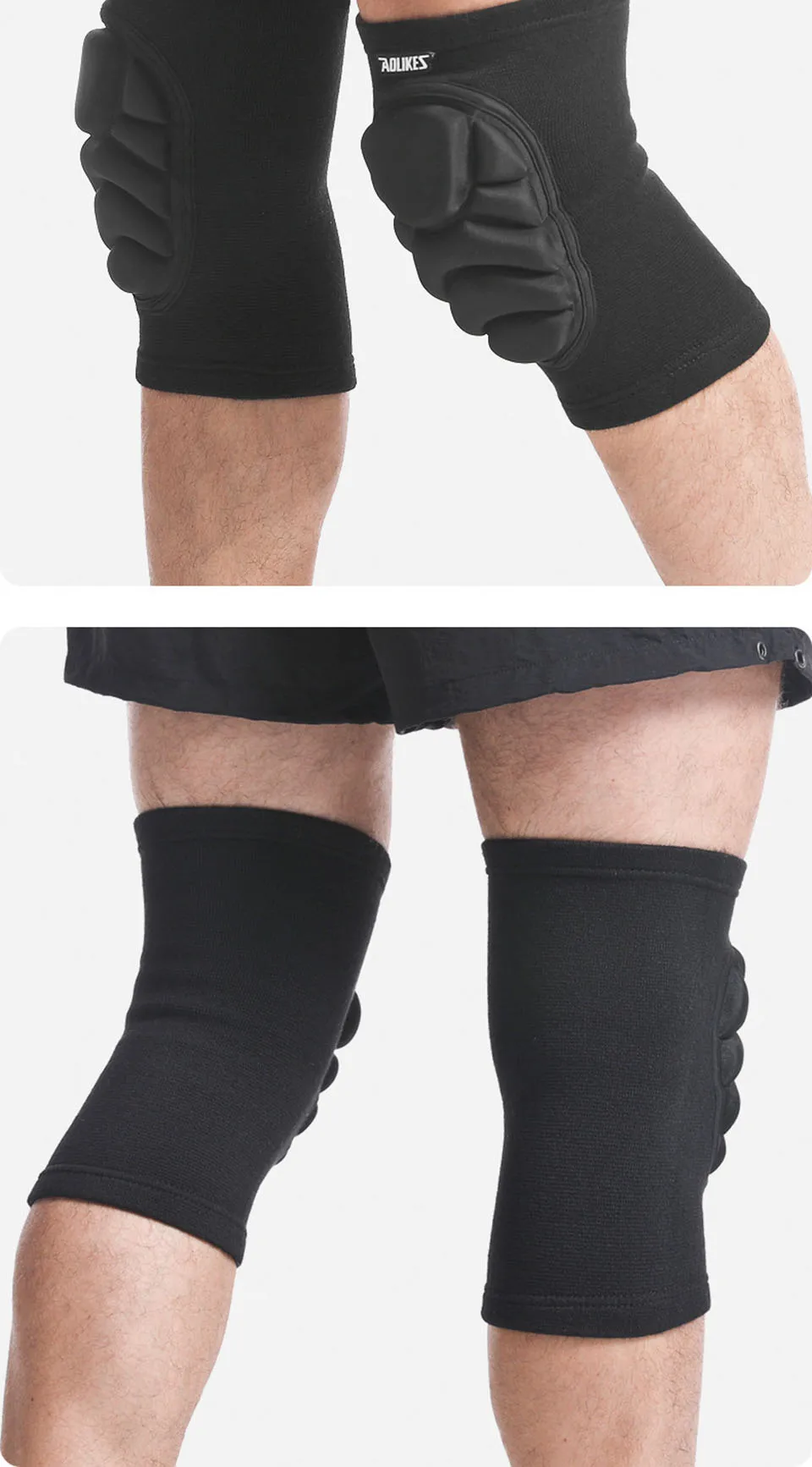 AOLIKES New Knee Pads, Anti-Slip Collision Avoidance Kneepads with Thick EVA Foam, for Volleyball, Football Dance Knee Sleeve