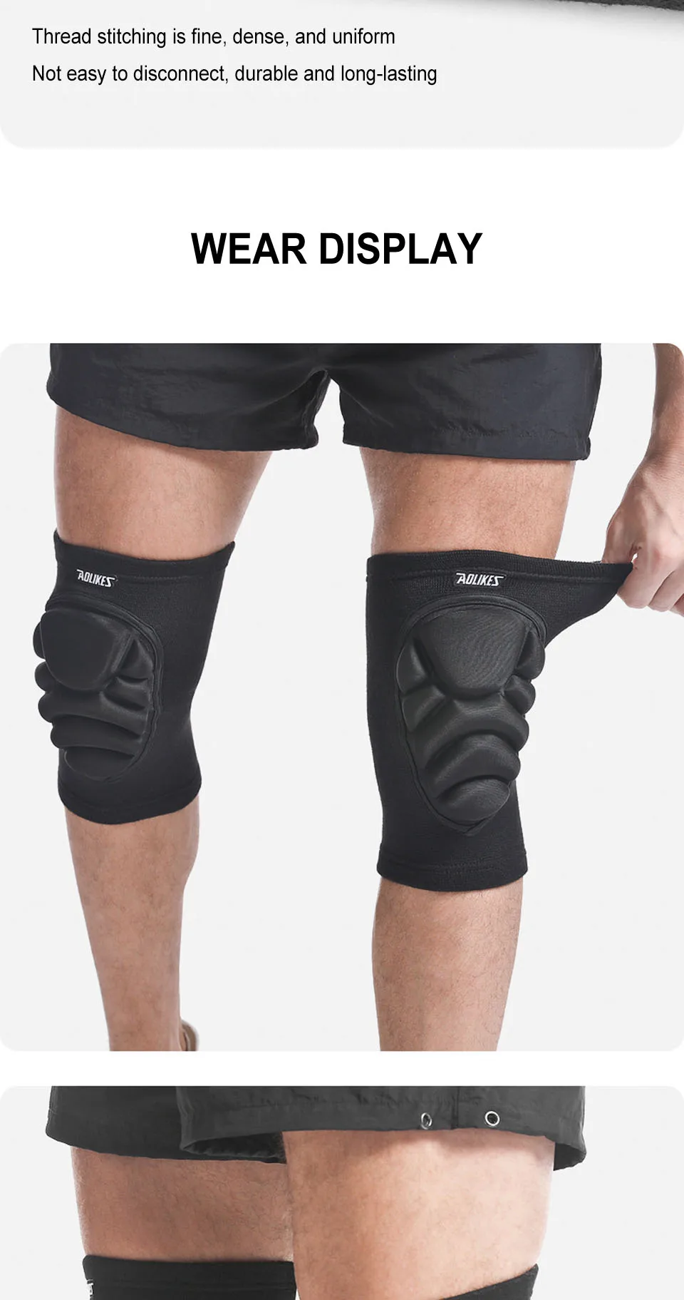 AOLIKES New Knee Pads, Anti-Slip Collision Avoidance Kneepads with Thick EVA Foam, for Volleyball, Football Dance Knee Sleeve