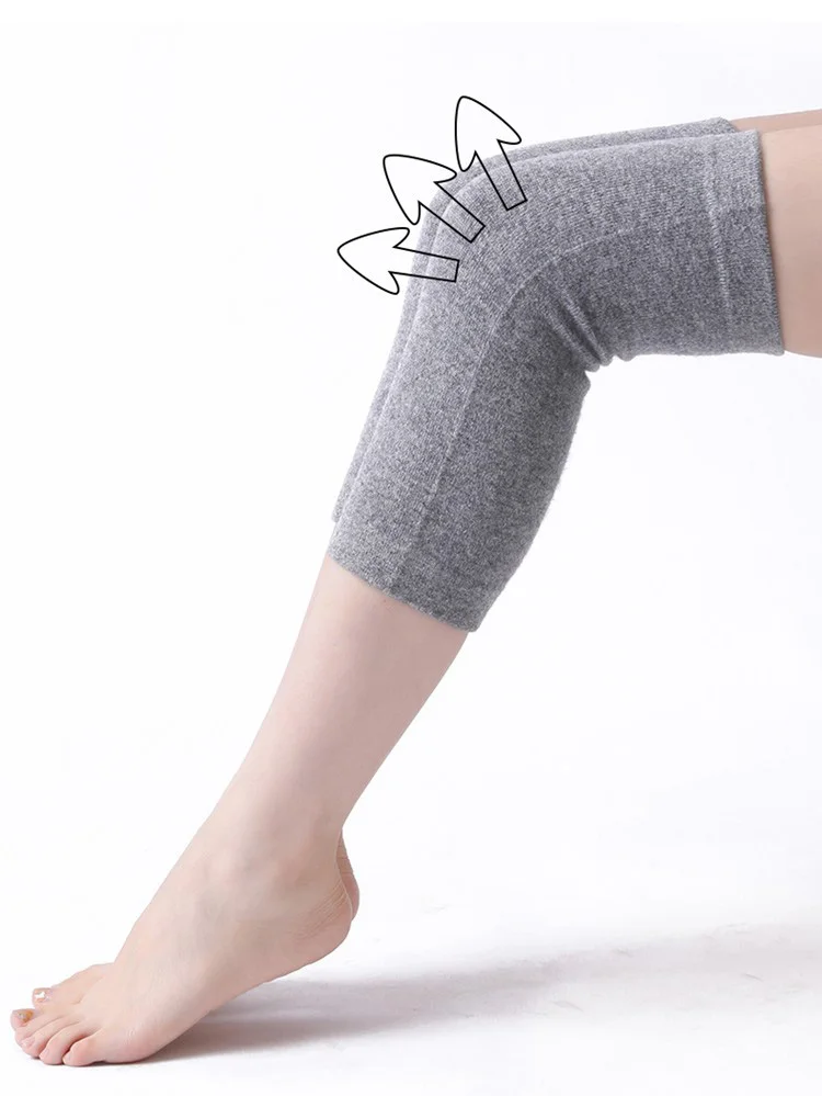 100%Wool Knitted Warm Knee Warmer For Woman and Man 2025 Autumn Winter