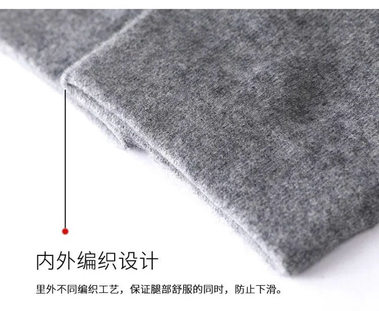 100%Wool Knitted Warm Knee Warmer For Woman and Man 2025 Autumn Winter