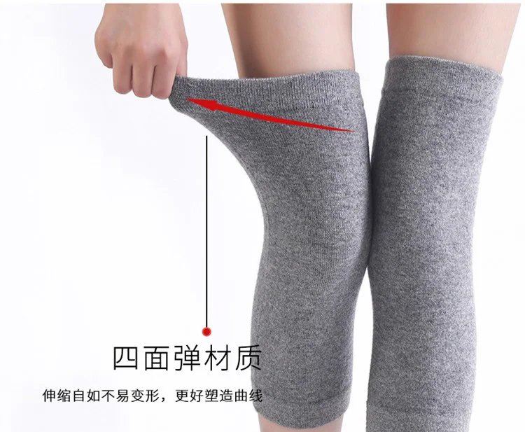 100%Wool Knitted Warm Knee Warmer For Woman and Man 2025 Autumn Winter