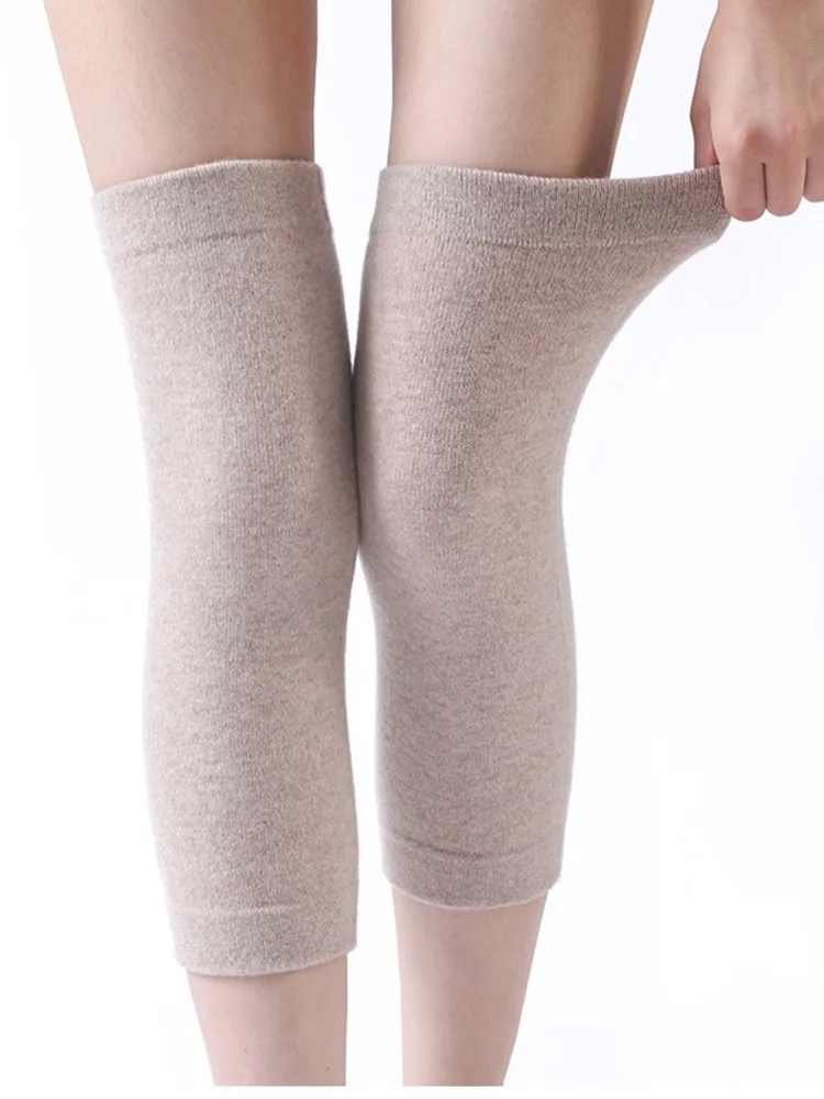 100%Wool Knitted Warm Knee Warmer For Woman and Man 2025 Autumn Winter