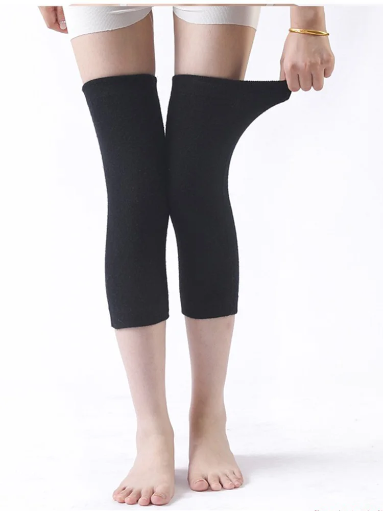 100%Wool Knitted Warm Knee Warmer For Woman and Man 2025 Autumn Winter