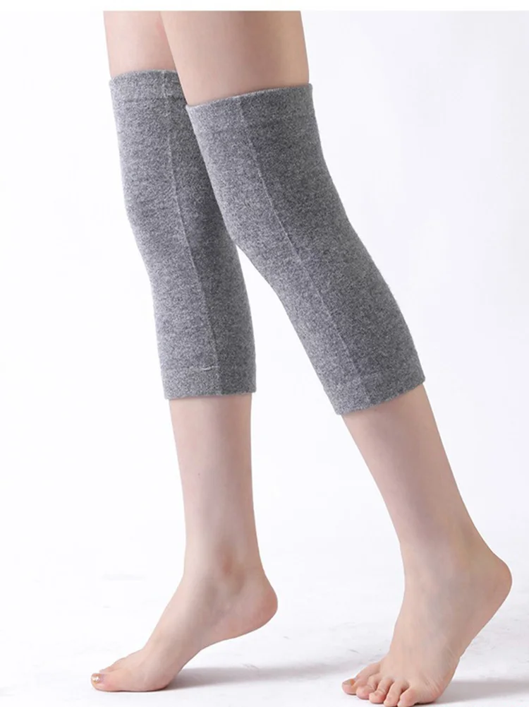 100%Wool Knitted Warm Knee Warmer For Woman and Man 2025 Autumn Winter