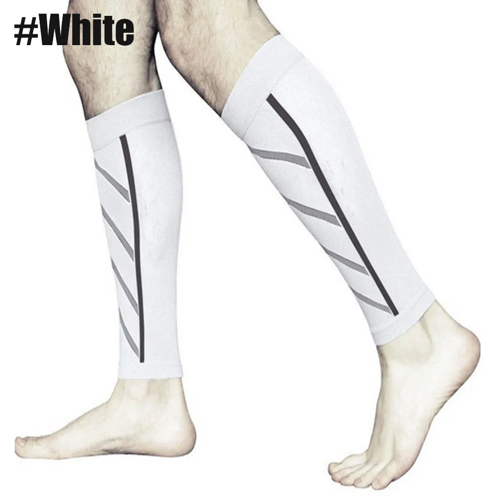 1Pair Calf Compression Sleeve  20-30mmHg Women Men Footless Running Leg Socks Shin Splints Varicose Veins Marathon Leg Sleeves