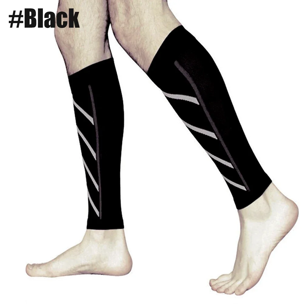 1Pair Calf Compression Sleeve  20-30mmHg Women Men Footless Running Leg Socks Shin Splints Varicose Veins Marathon Leg Sleeves