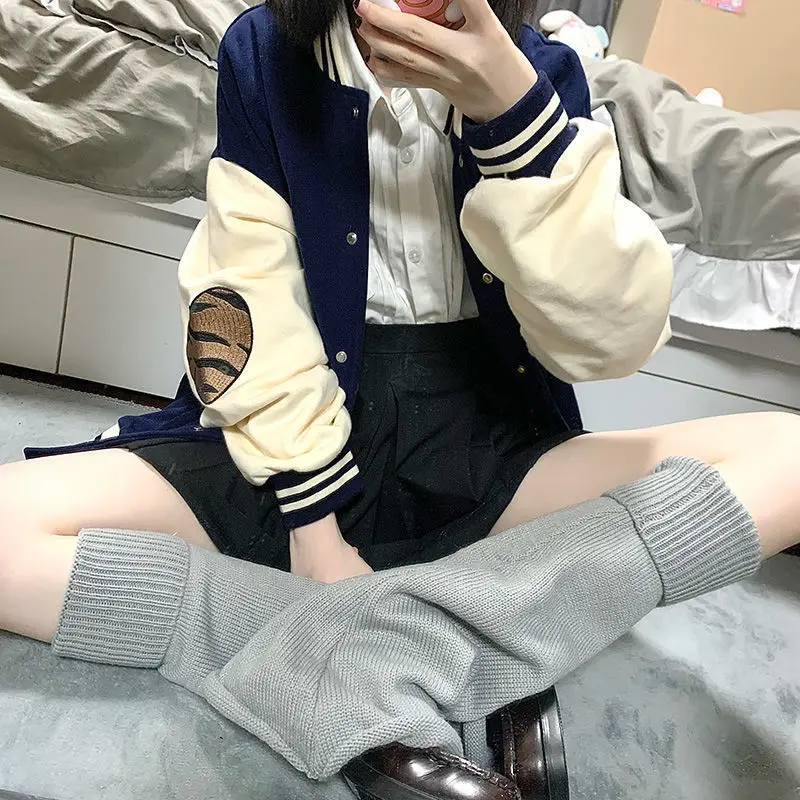 Knitted Mid Tube Spicy Girl Wide Leg Warm Loose Horn Versatile JK Foot Cover Thickened Women Solid Color Y2k Pile Sock Cover