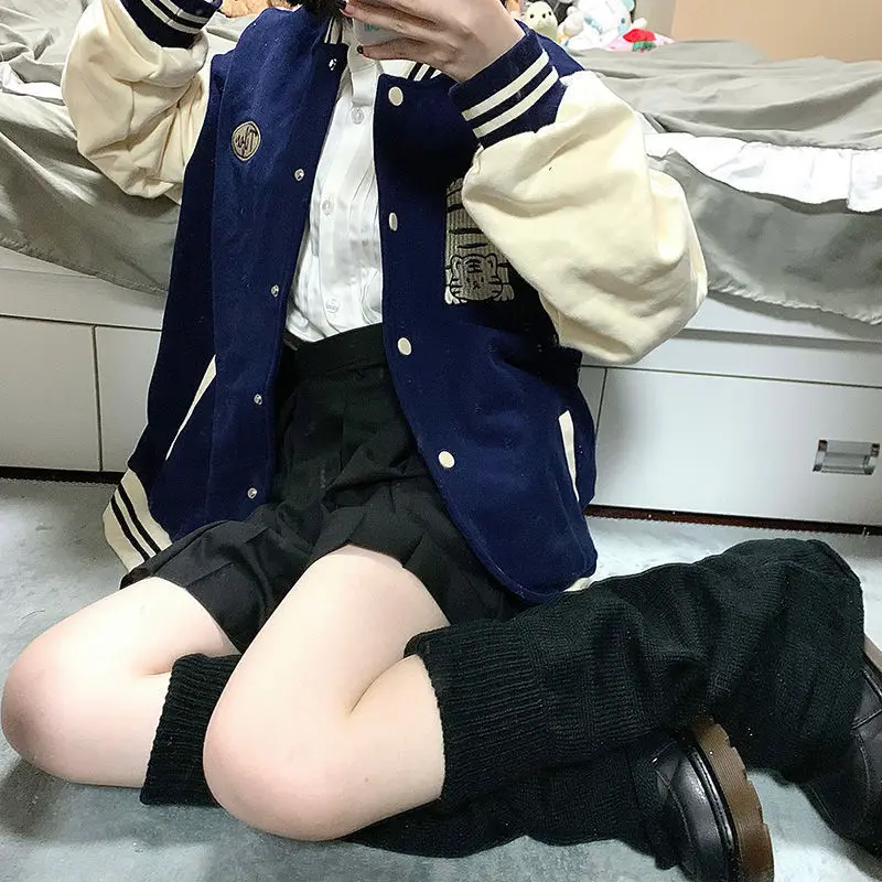 Knitted Mid Tube Spicy Girl Wide Leg Warm Loose Horn Versatile JK Foot Cover Thickened Women Solid Color Y2k Pile Sock Cover