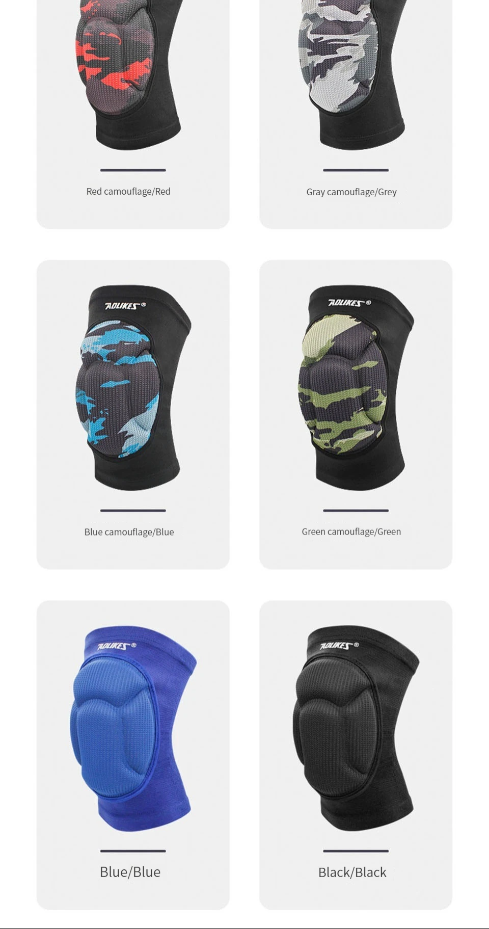 AOLIKES Knee Pads Thicken Sponge Volleyball Dancing Knee Protective Brace Gym Fitness Non Slip Unisex Basketball Yoga Knee Pads