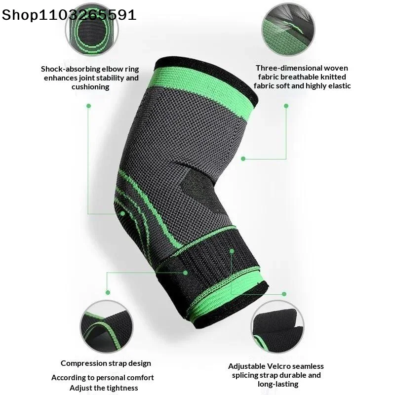 1Pc Elbow Support Elastic Gym Fitness Nylon Protective Pad Absorb Sweat Sports Safety Basketball Arm Sleeve Elbow Brace