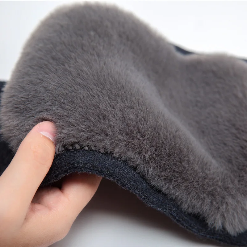 Men Women Autumn Winter Fleece Knee Pads Outdoor Cold-Resistant Leg Warmers Middle-Aged Man Thick Knit Knee Pads Woman Stretchy