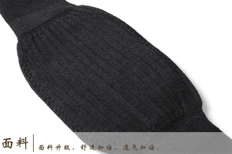 Men Women Autumn Winter Fleece Knee Pads Outdoor Cold-Resistant Leg Warmers Middle-Aged Man Thick Knit Knee Pads Woman Stretchy